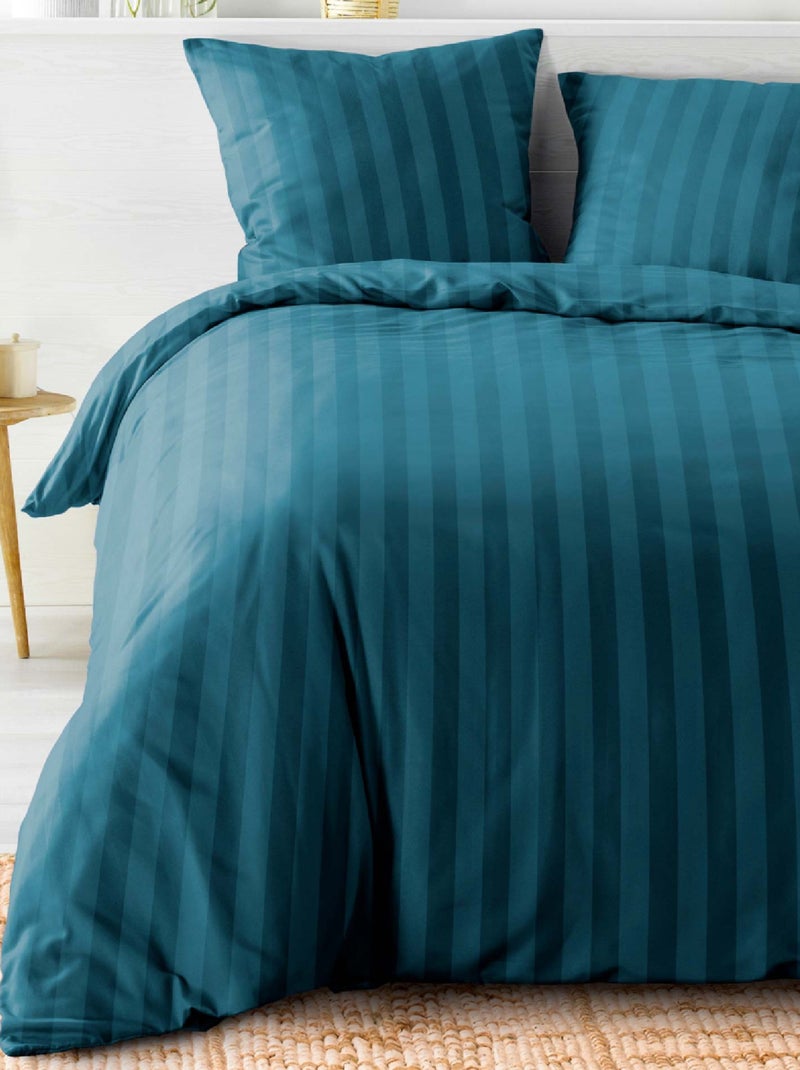 Parure de lit 3 Pièces Cleo Bleu Nuit Bleu - Kiabi