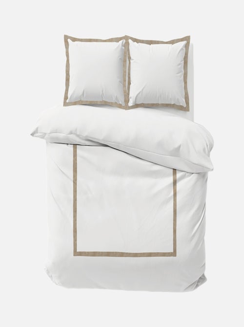 Parure de lit 3 Pièces coton et lin - Kiabi