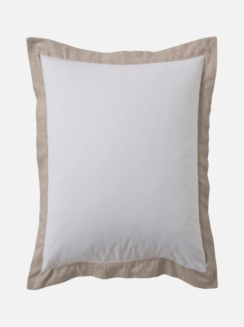 Parure de lit 3 Pièces coton et lin - Kiabi