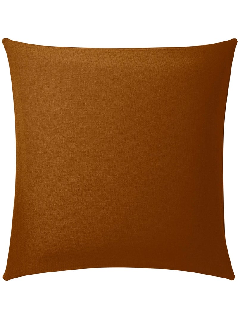 Parure de lit 3 pièces en coton tissage épais housse + taies Marron clair - Kiabi