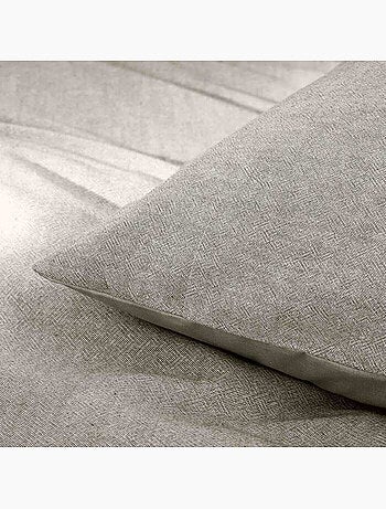Parure de lit 3 pièces en fils teints lavés unis – Meline