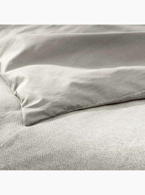 Parure de lit 3 pièces en fils teints lavés unis – Meline - Kiabi