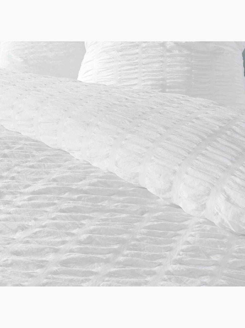 Parure de lit 3 pièces en microfibre Blanc - Kiabi