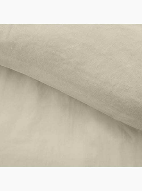 Parure de lit 3 pièces en microfibre unie lavée housse + taies - Kiabi
