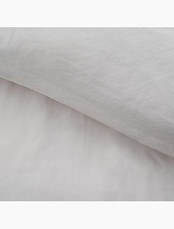 Parure de lit 3 pièces en microfibre unie lavée housse + taies