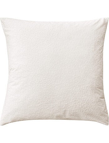 Parure de lit 3 pièces en velours gaufré fauve housse + taies