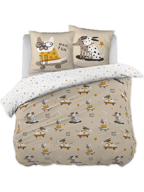 Parure de lit 3 pièces isidore – réversible – 100% coton 57 fils - Kiabi Parure de lit 3 pièces isidore – réversible – 100% coton 57 fils - Kiabi