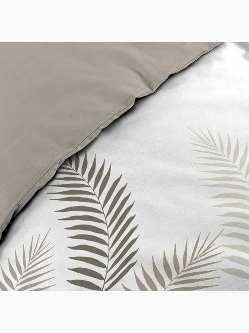 Parure de lit 3 pièces motif feuillages housse + taies - Kiabi