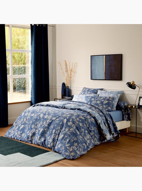 Parure de lit 3 pièces percale de coton végétal housse de couette + taies - Kiabi