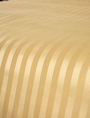 Parure de lit 3 pièces satin à fines rayures housse + taies