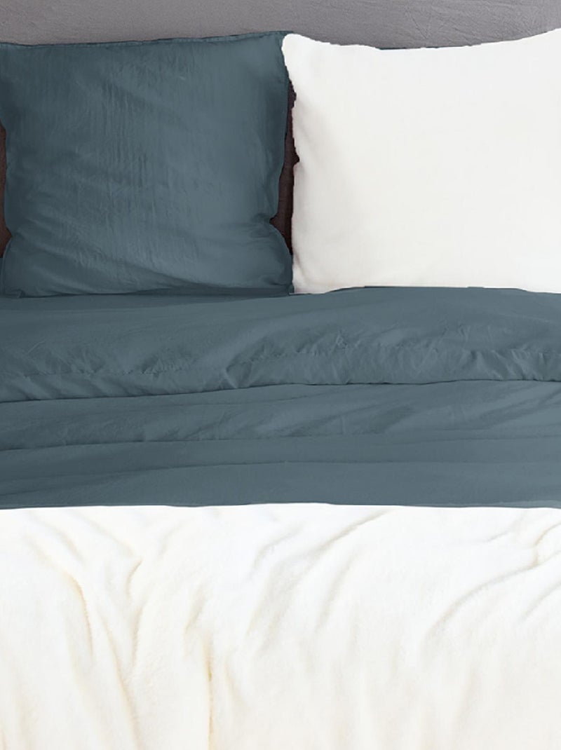 Parure de lit 3 Pièces Sherpa Bleu - Kiabi