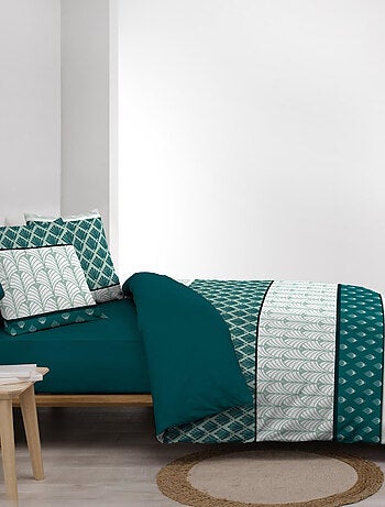 Parure de lit 3 Pièces Stria Emeraude