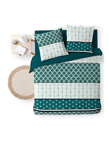 Parure de lit 3 Pièces Stria Emeraude