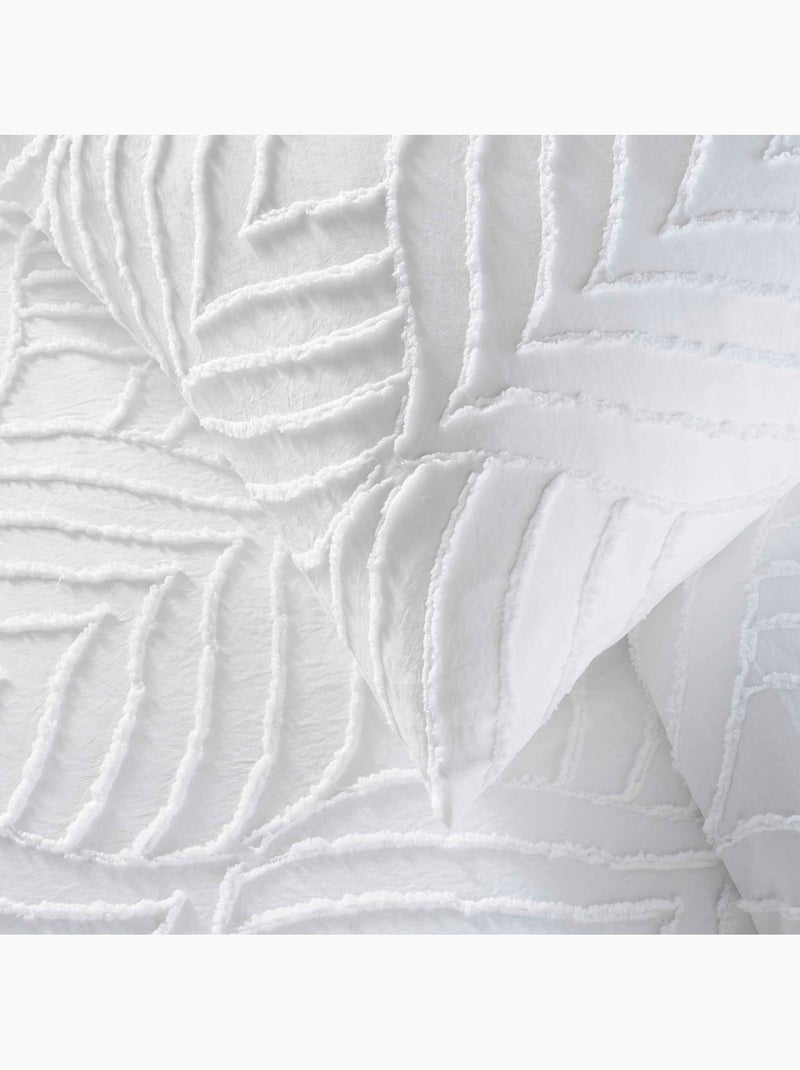 Parure de lit 3 pièces tufté Blanc - Kiabi