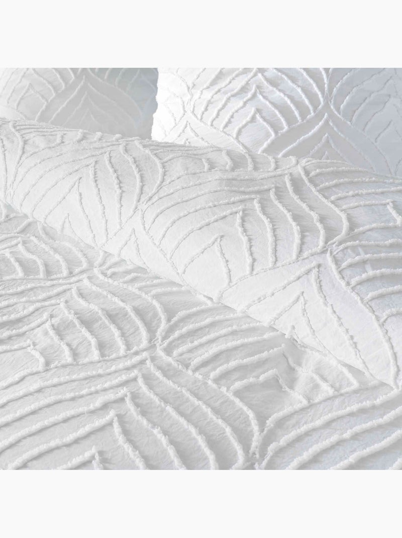 Parure de lit 3 pièces tufté Blanc - Kiabi