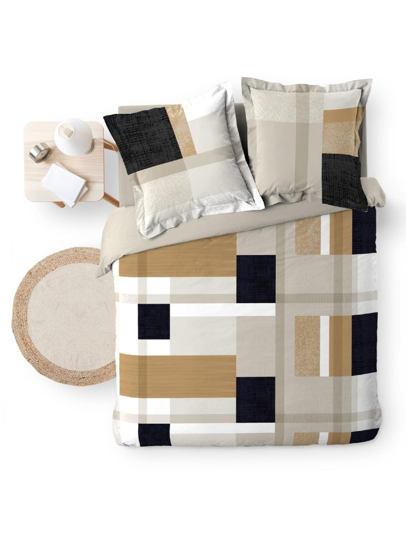 Parure de lit 3 Pièces Ulysse Beige grès - Kiabi