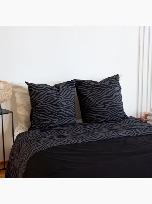 Parure de lit 3 pièces zèbre coton housse + taies - Kiabi Parure de lit 3 pièces zèbre coton housse + taies - Kiabi