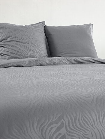 Parure de lit 3 pièces zèbre housse et taies