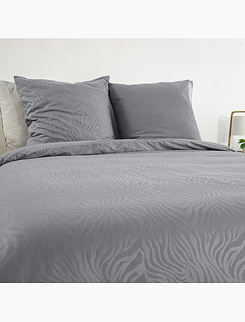 Parure de lit 3 pièces zèbre housse et taies