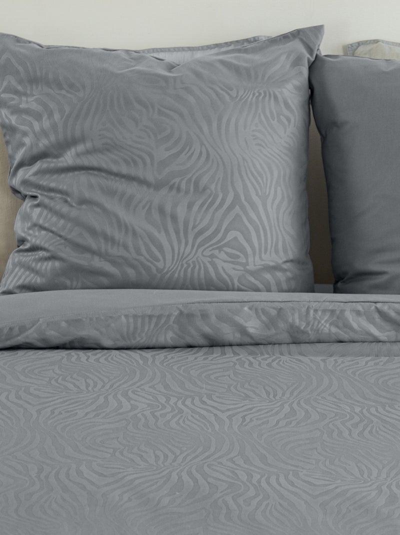 Parure de lit 3 pièces zèbre housse et taies Gris - Kiabi