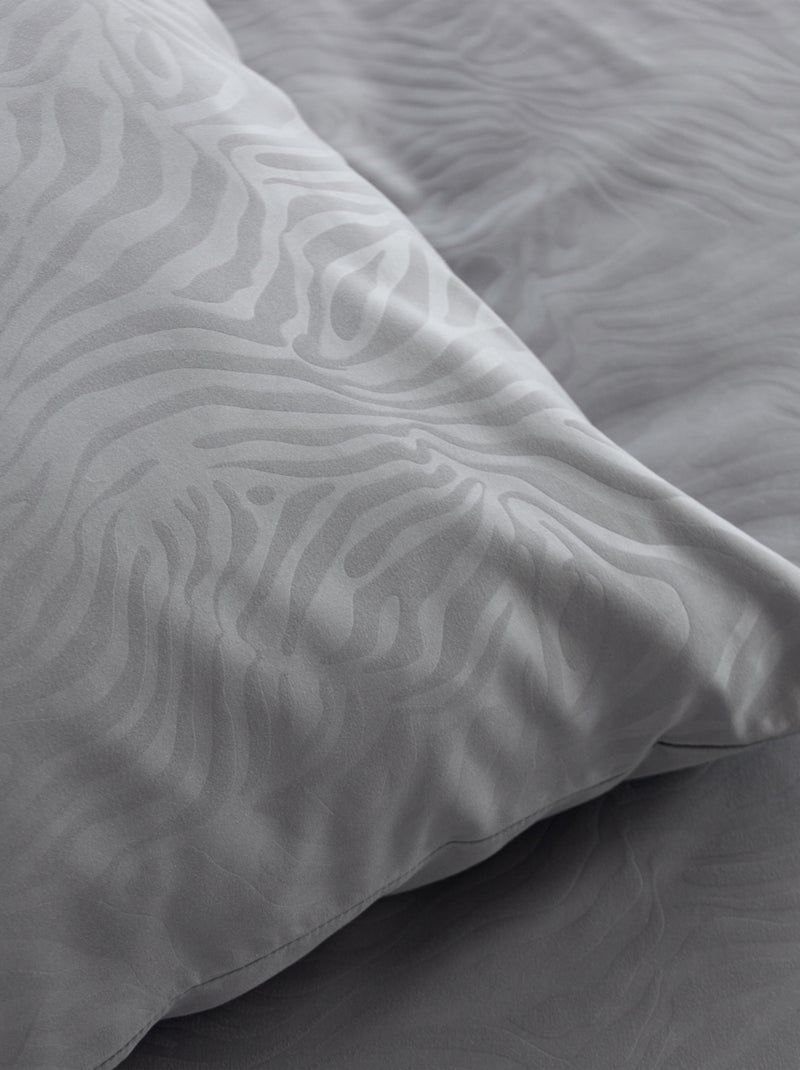 Parure de lit 3 pièces zèbre housse et taies Gris - Kiabi