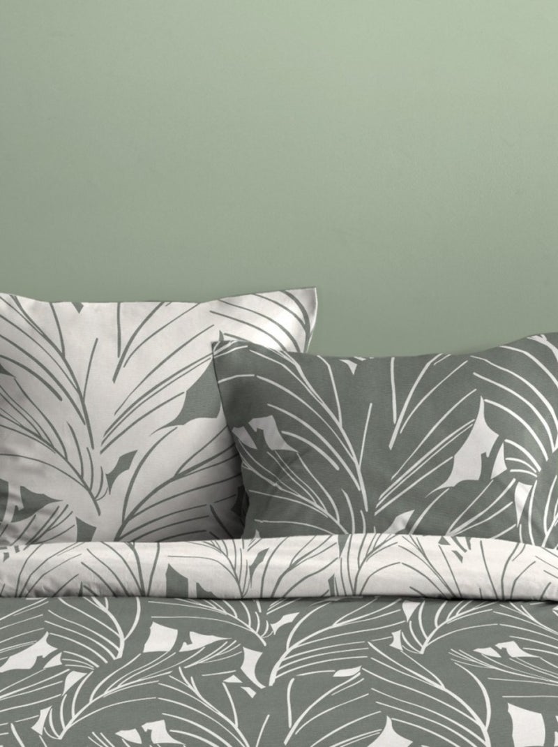 Parure de lit 4 pièces CALLUM coton 57 fils Gris - Kiabi