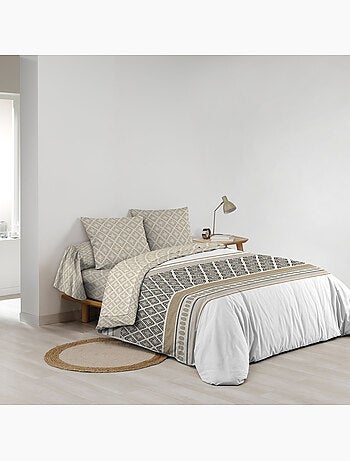 Parure de lit 6 pièces SYBILLE – 240 x 220 cm – 100% coton – 42 fils/cm²