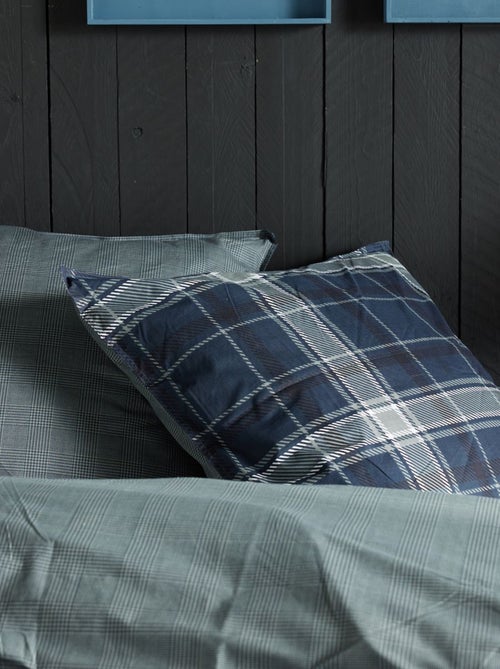 Parure de lit à carreaux - 2 personnes - Kiabi