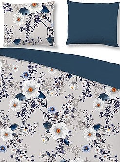 Parure de lit à fleurs réversible 2 personnes - Kiabi