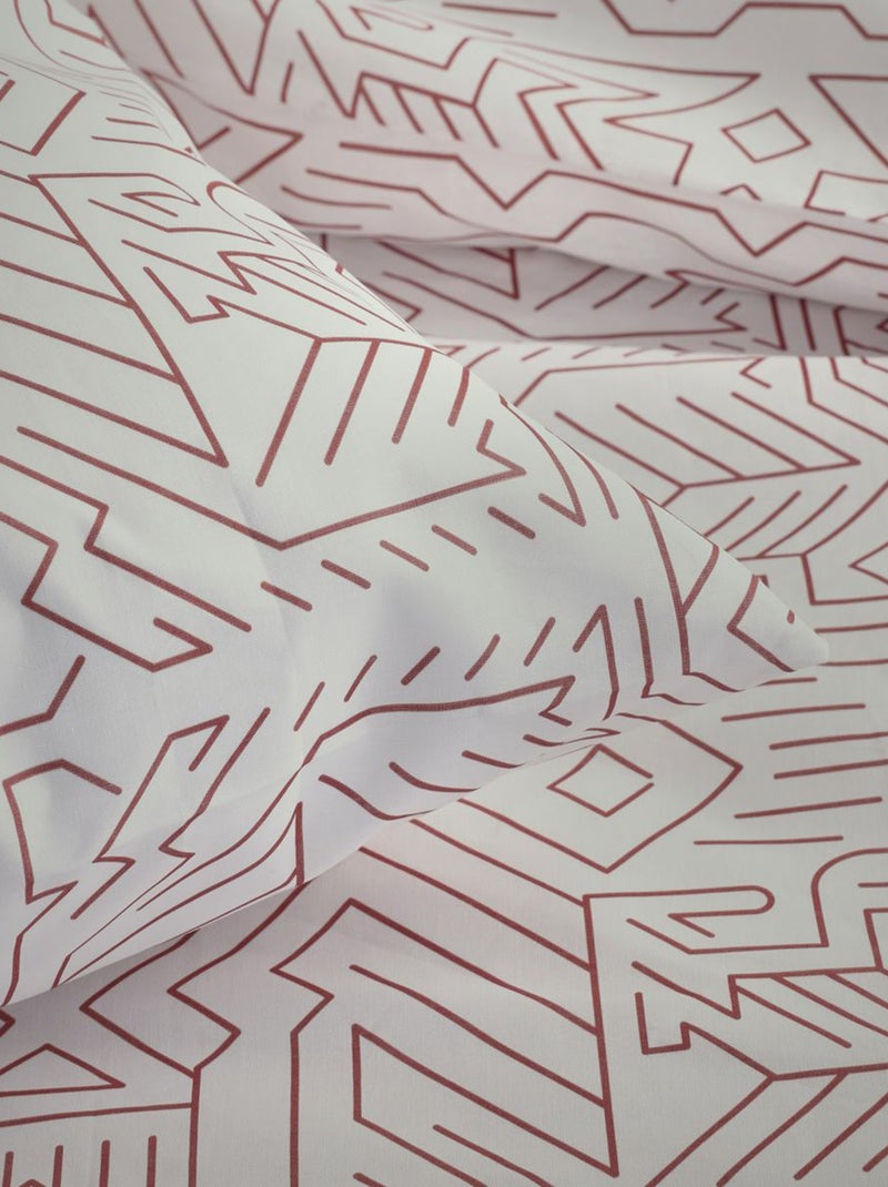 Parure de lit à imprimé - 2 personnes Gris - Kiabi