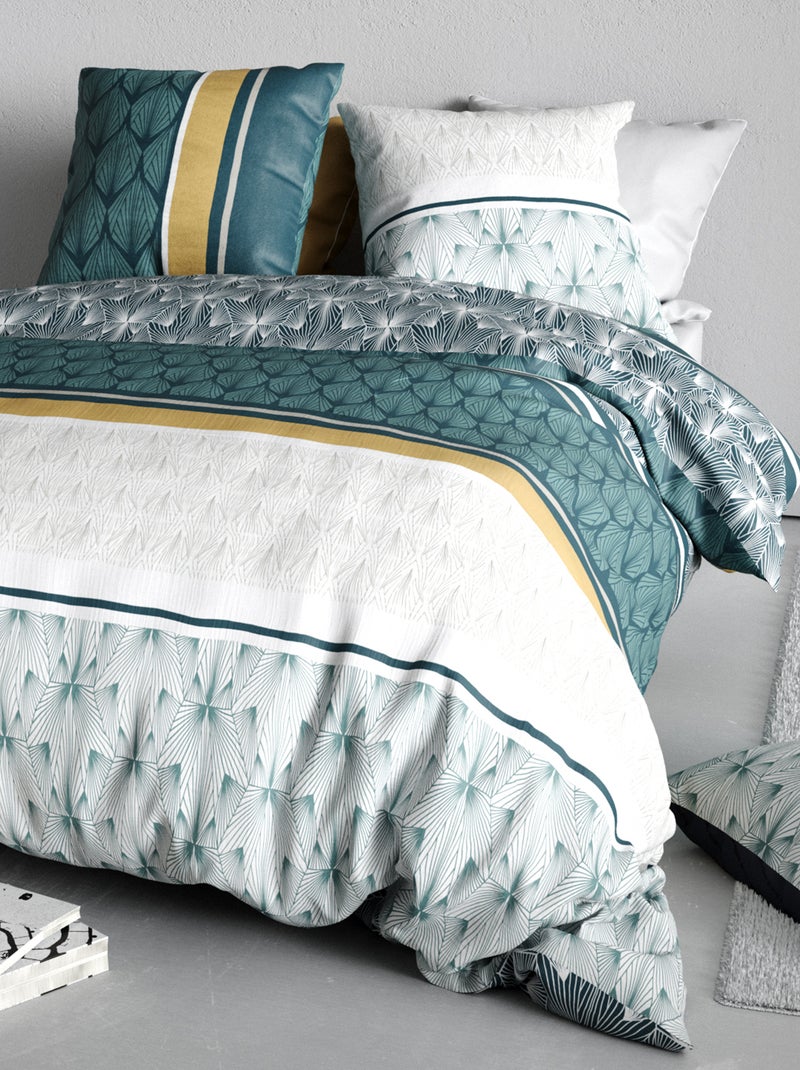 Parure de lit à imprimé - 2 personnes Vert - Kiabi