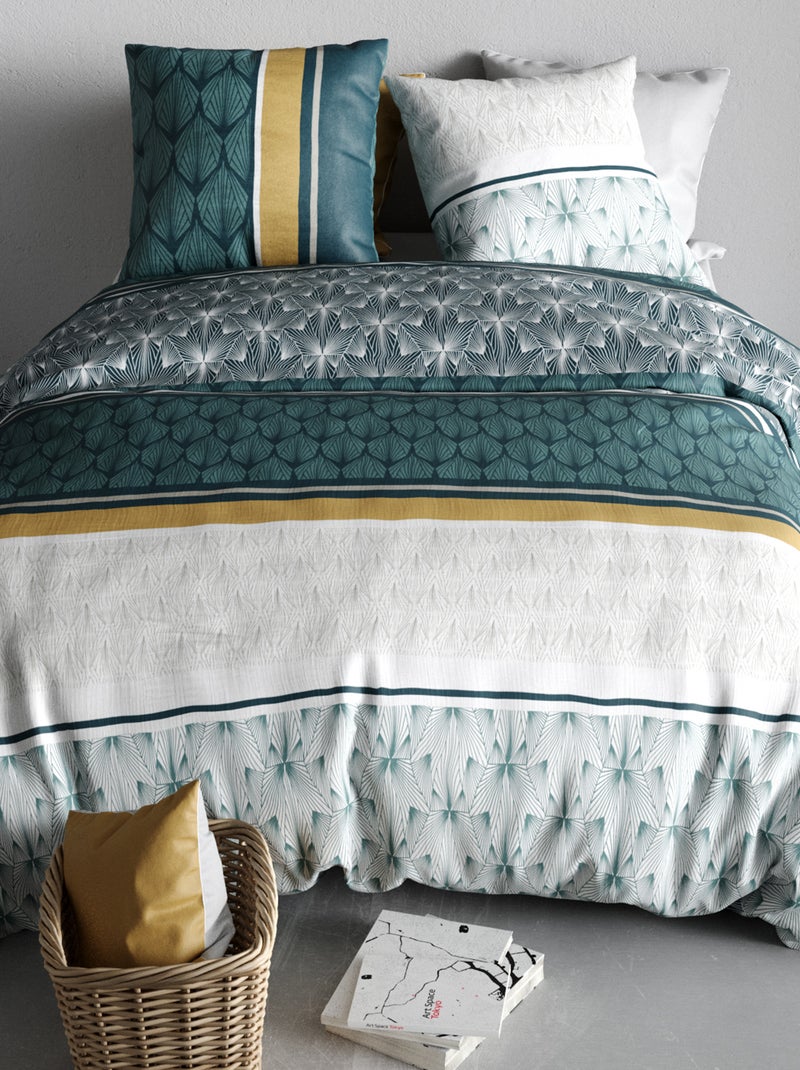 Parure de lit à imprimé - 2 personnes Vert - Kiabi