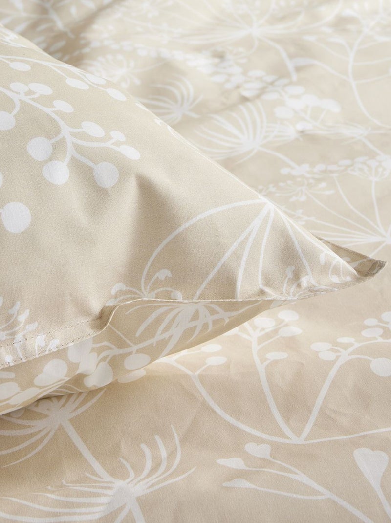 Parure de lit à imprimé fleuri - 2 personnes MARRON - Kiabi