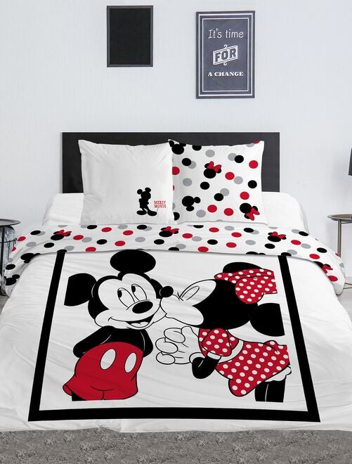 Parure de lit à imprimé 'Mickey' & 'Minnie' - 2 personnes - Kiabi