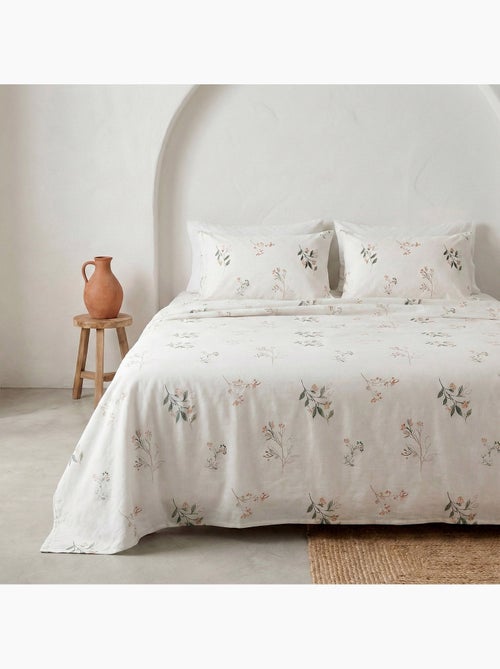 Parure de lit à motif floral, 100% coton. - Kiabi Parure de lit à motif floral, 100% coton. - Kiabi
