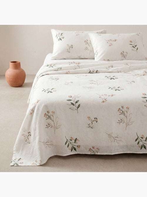 Parure de lit à motif floral, 100% coton. - Kiabi Parure de lit à motif floral, 100% coton. - Kiabi