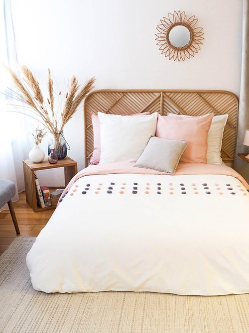 Parure de lit à pompons colorés - Kiabi