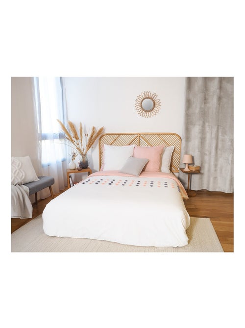 Parure de lit à pompons colorés - Kiabi