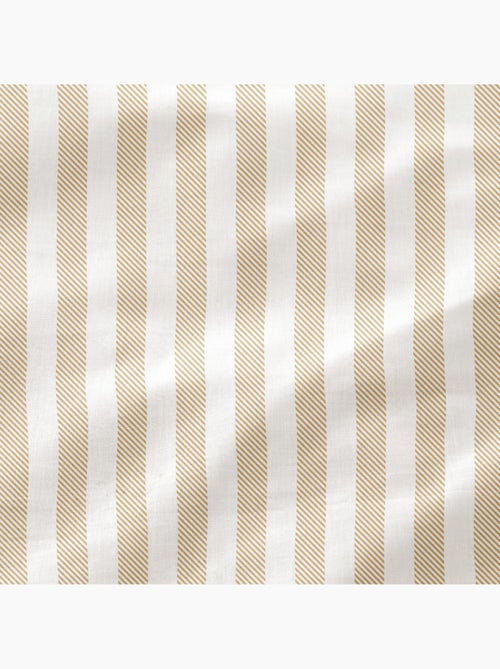 Parure de lit à rayures, 100% coton. - Kiabi