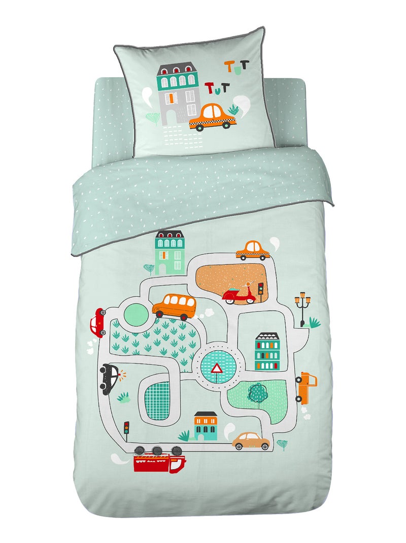 Parure de lit A TOUTE ALLURE coton Vert - Kiabi