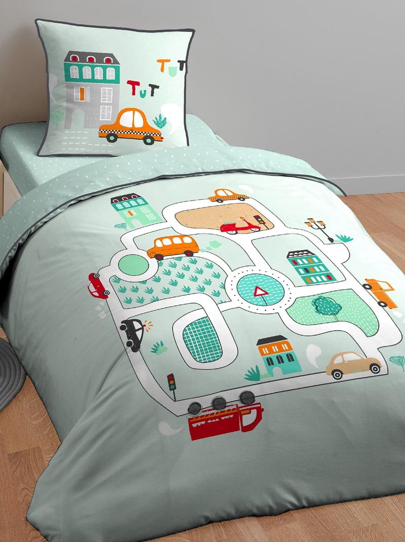 Parure de lit A TOUTE ALLURE coton Vert - Kiabi