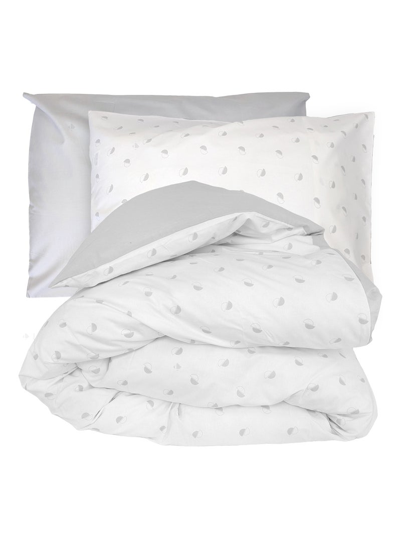 Parure de lit ALEX Taie 50x70 cm Gris clair - Kiabi