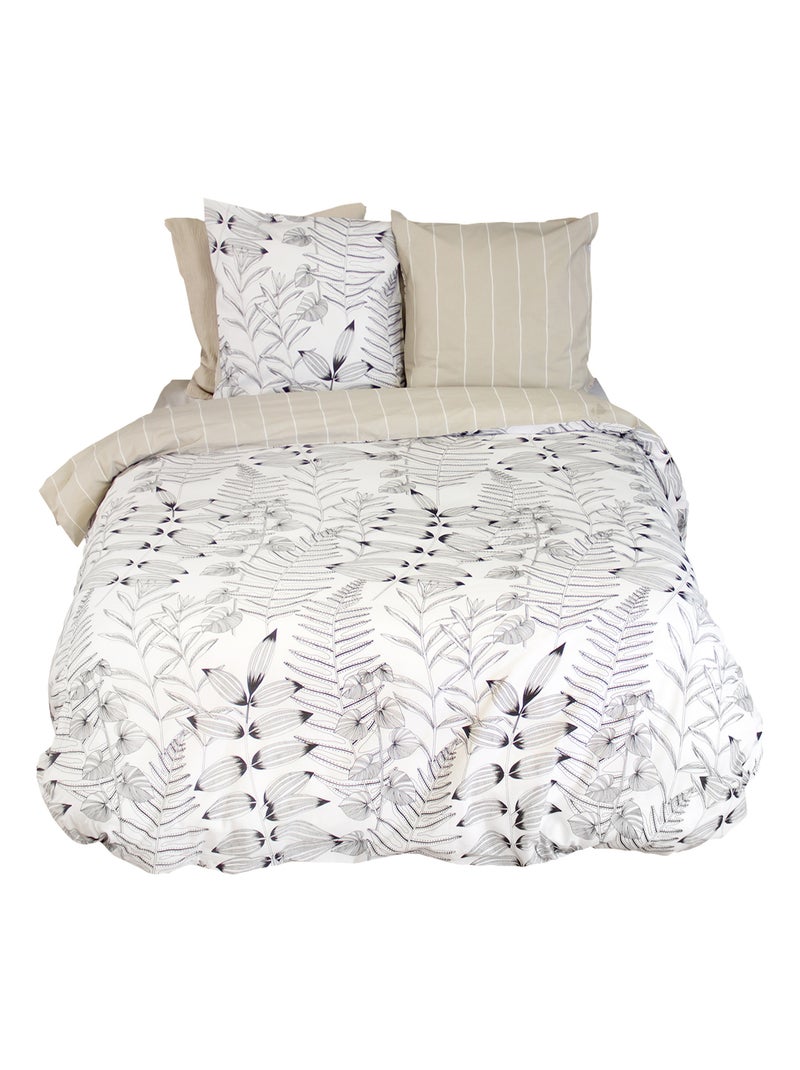 Parure de lit ALIX coton Noir Blanc - Kiabi