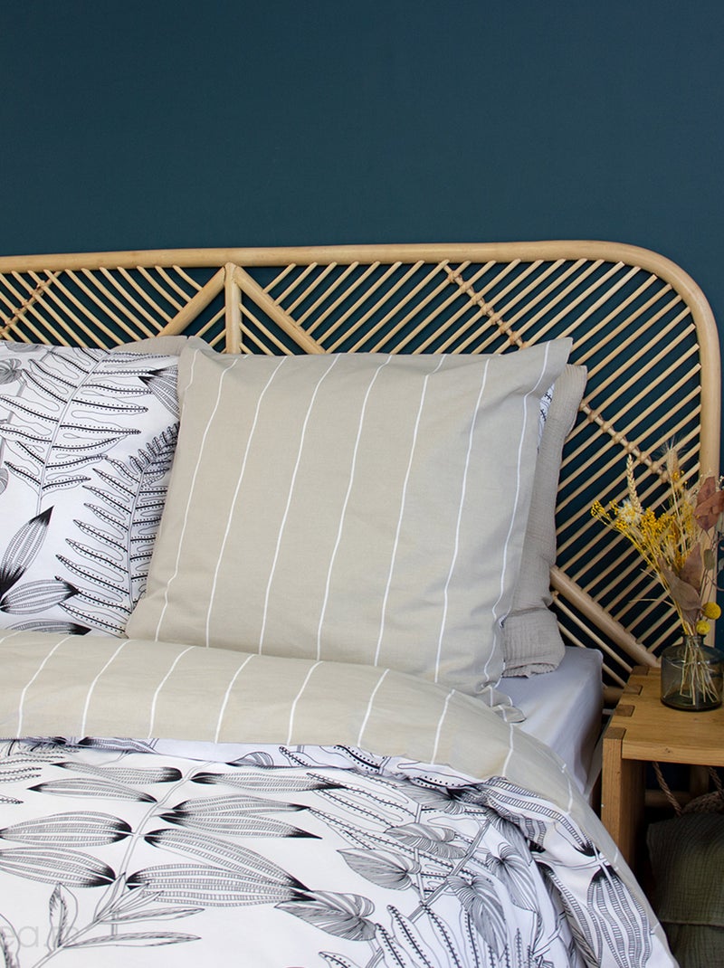 Parure de lit ALIX coton Noir Blanc - Kiabi