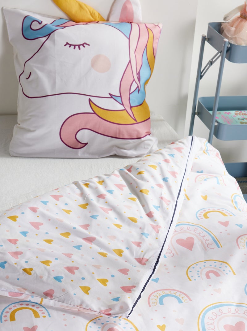 Parure de lit animée Licorne - 1 personne Rose - Kiabi