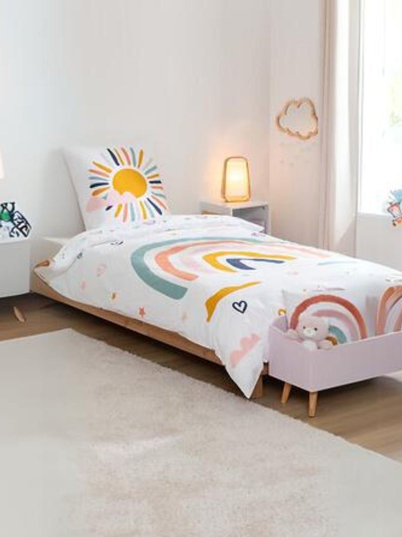 Parure de lit arc en ciel pour enfant Blanc - Kiabi