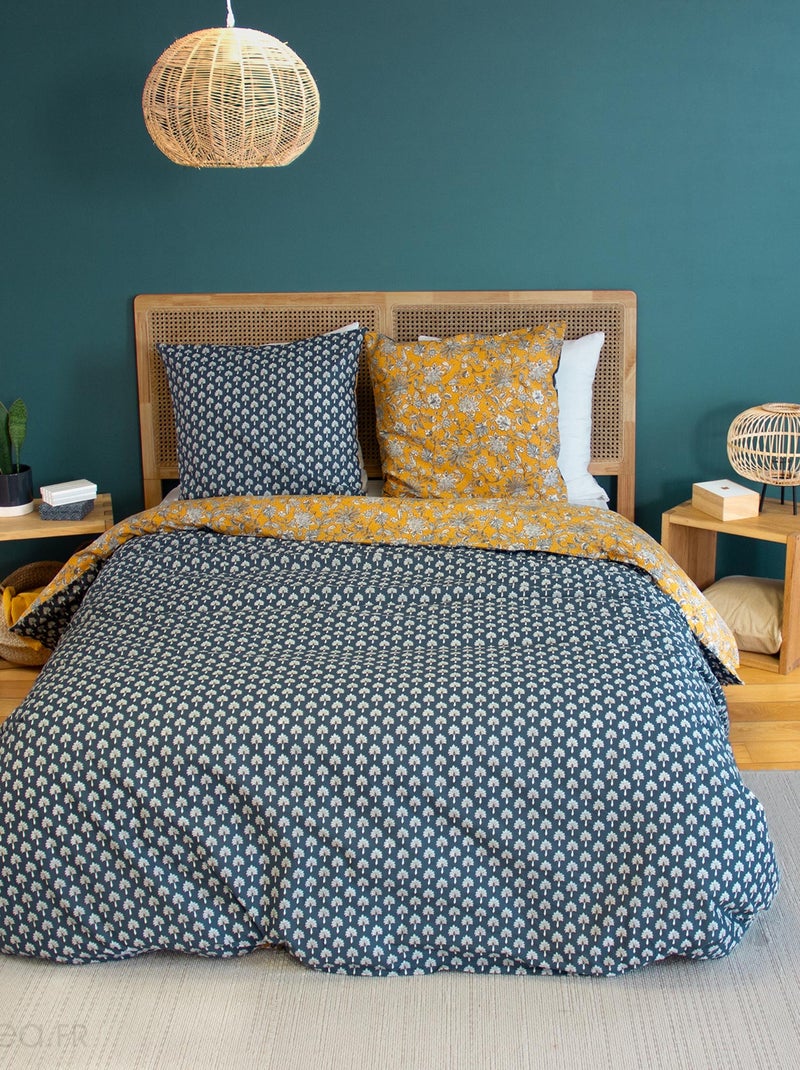 Parure de lit ASCHWINI coton Jaune - Kiabi