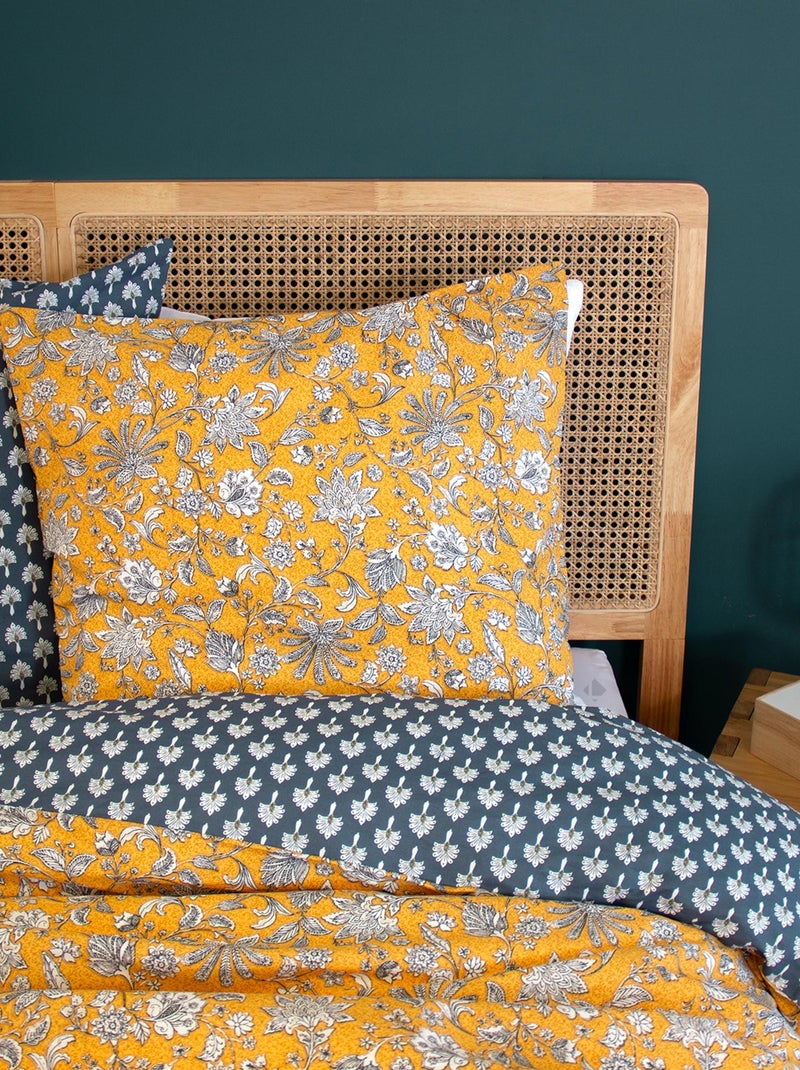 Parure de lit ASCHWINI coton Jaune - Kiabi