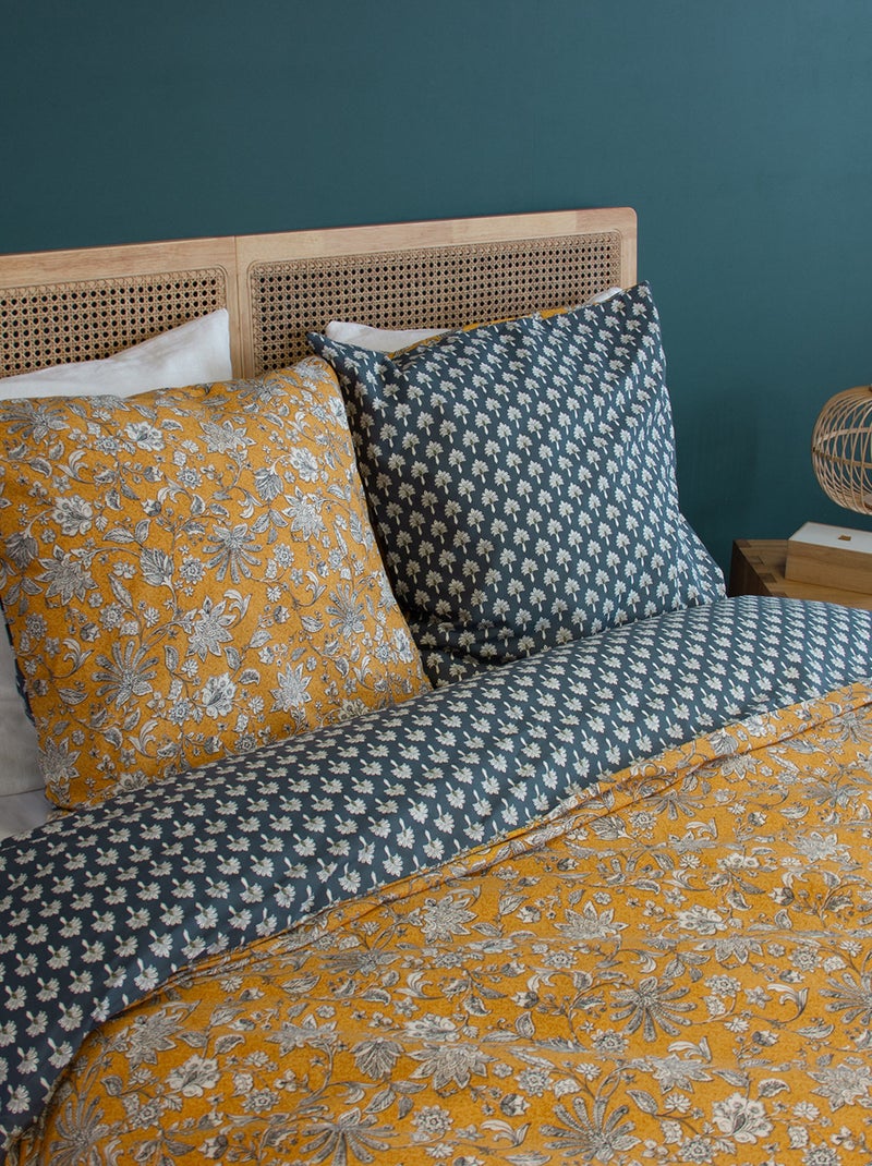 Parure de lit ASCHWINI coton Jaune - Kiabi