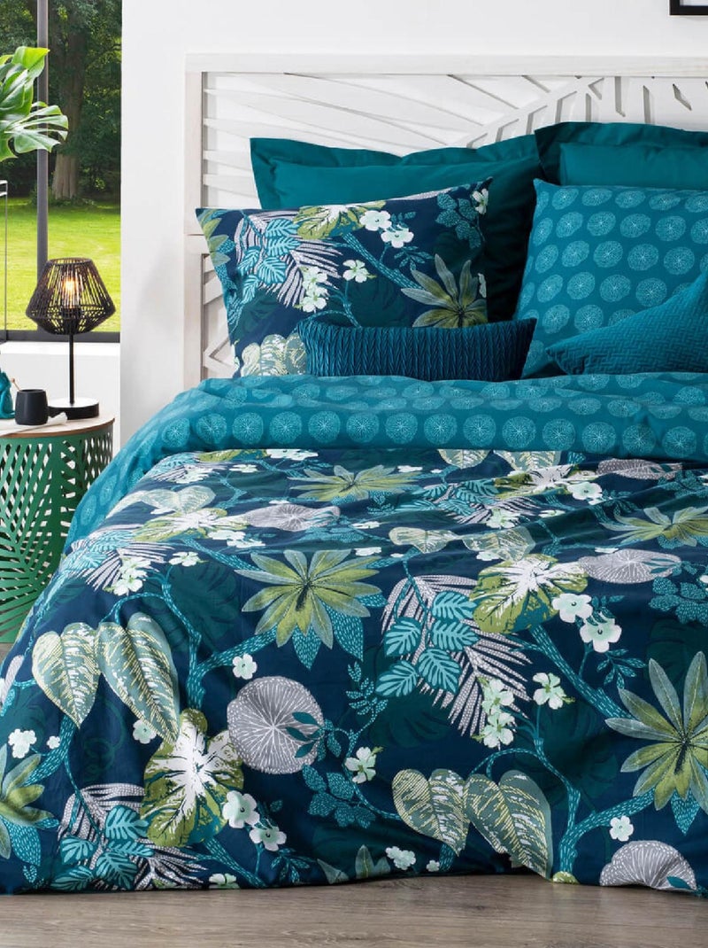 Parure de lit au style glamour floral Bleu - Kiabi
